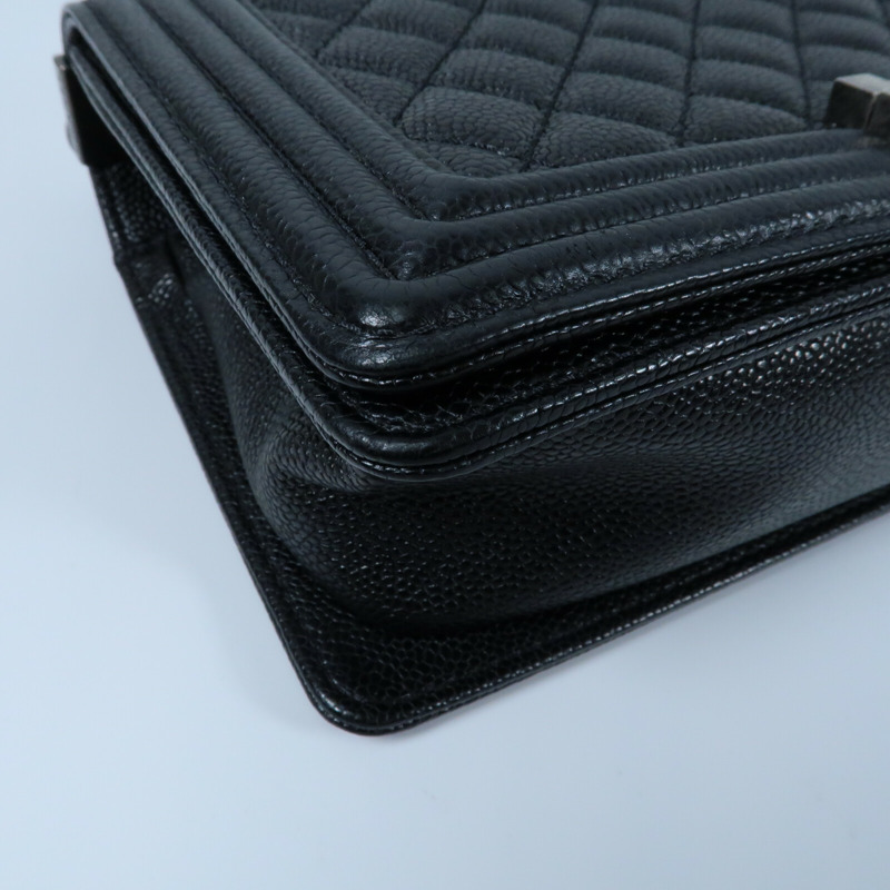 CHANEL 牛皮皮革Boy 25鏈帶肩背袋-4