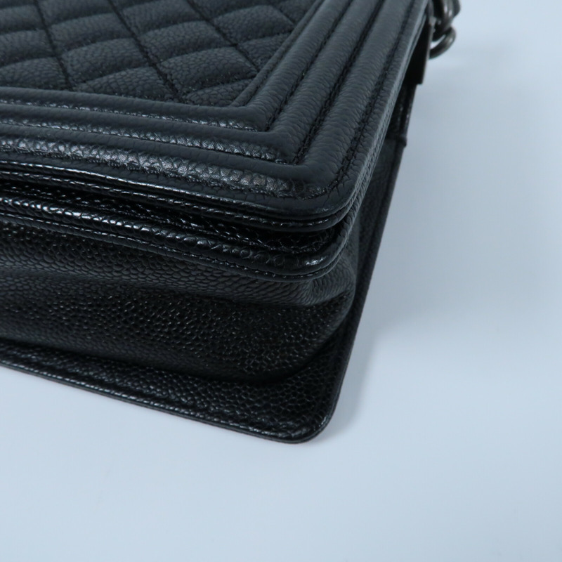 CHANEL 牛皮皮革Boy 25鏈帶肩背袋-5