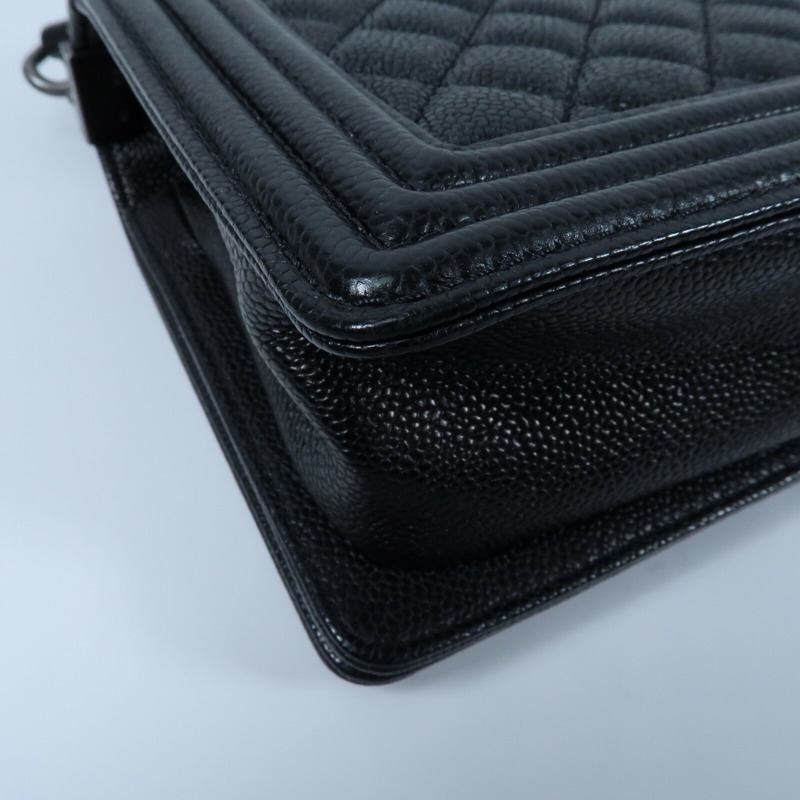 CHANEL 牛皮皮革Boy 25鏈帶肩背袋-6