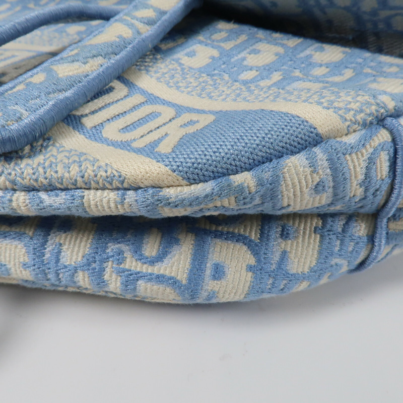 Dior 帆布Saddle Bag金扣肩背袋-6