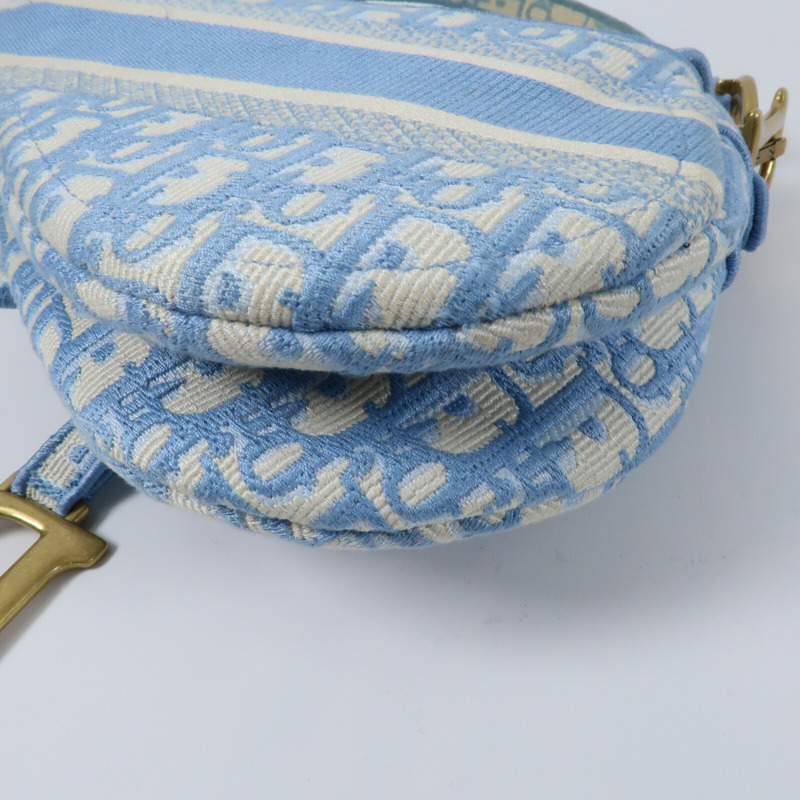 Dior 帆布Saddle Bag金扣肩背袋-8