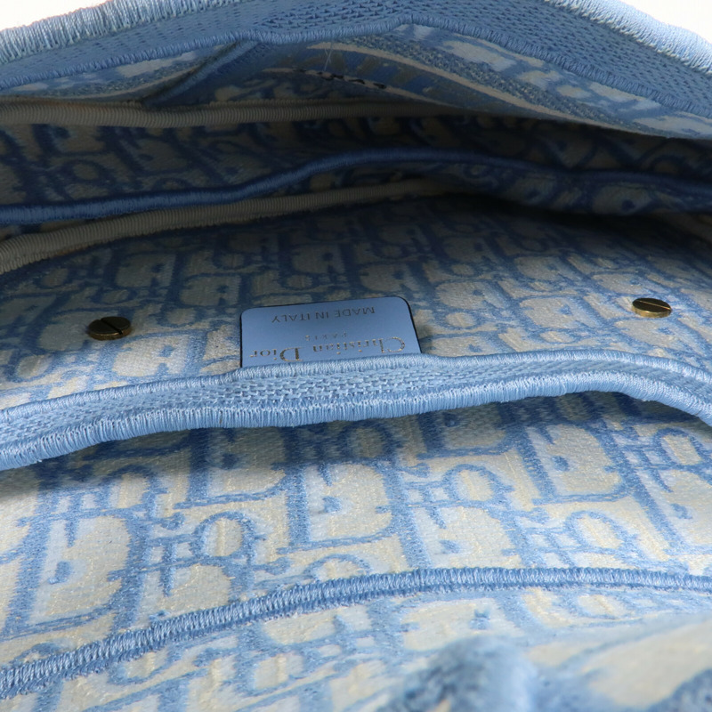 Dior 帆布Saddle Bag金扣肩背袋-14