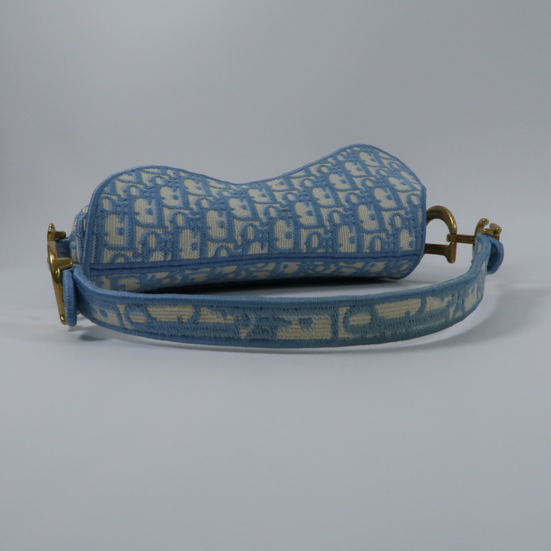Dior 帆布Saddle Bag金扣肩背袋-16