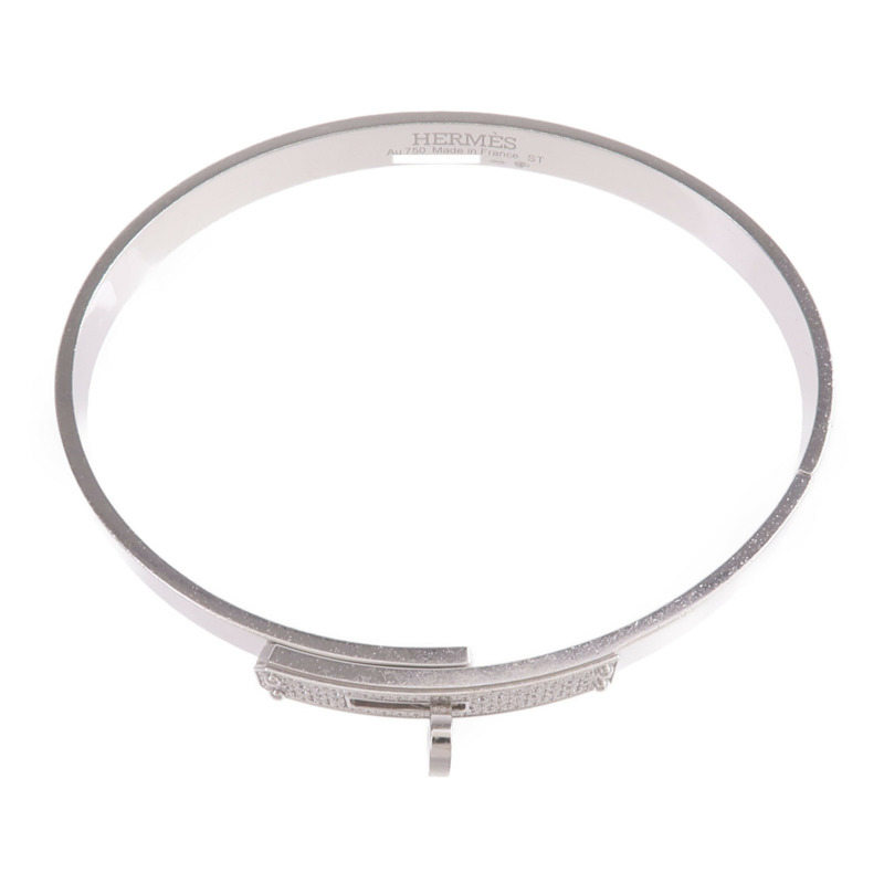 HERMES 18K白金Kelly Bracelet Small Model鑽石手鐲-3