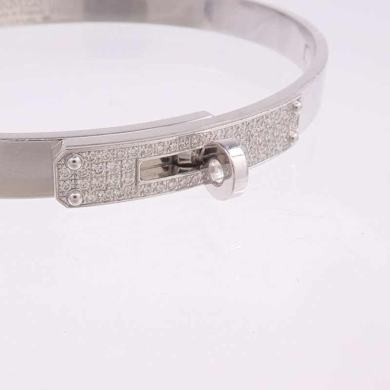 HERMES 18K白金Kelly Bracelet Small Model鑽石手鐲-5