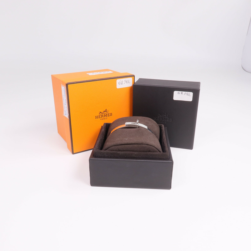 HERMES 18K白金Kelly Bracelet Small Model鑽石手鐲-8