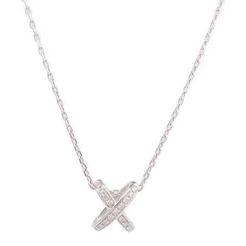 Chaumet 18K白金Jeux De Liens Necklace鑽石項鍊
