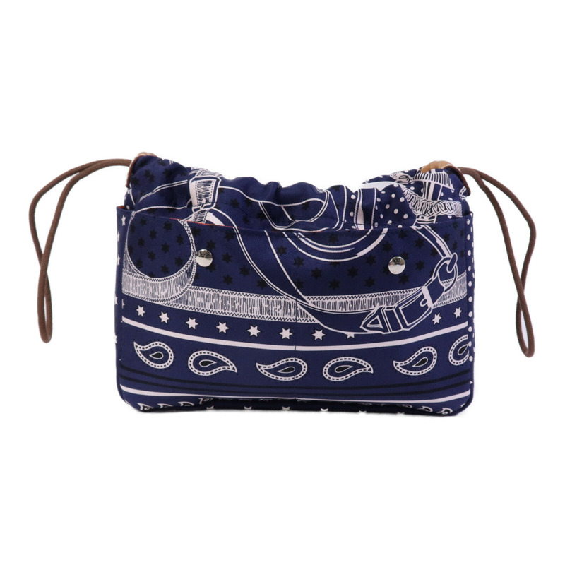 HERMES 【Hermes Fair】絲質Bag In Bag銀扣手拿包-1