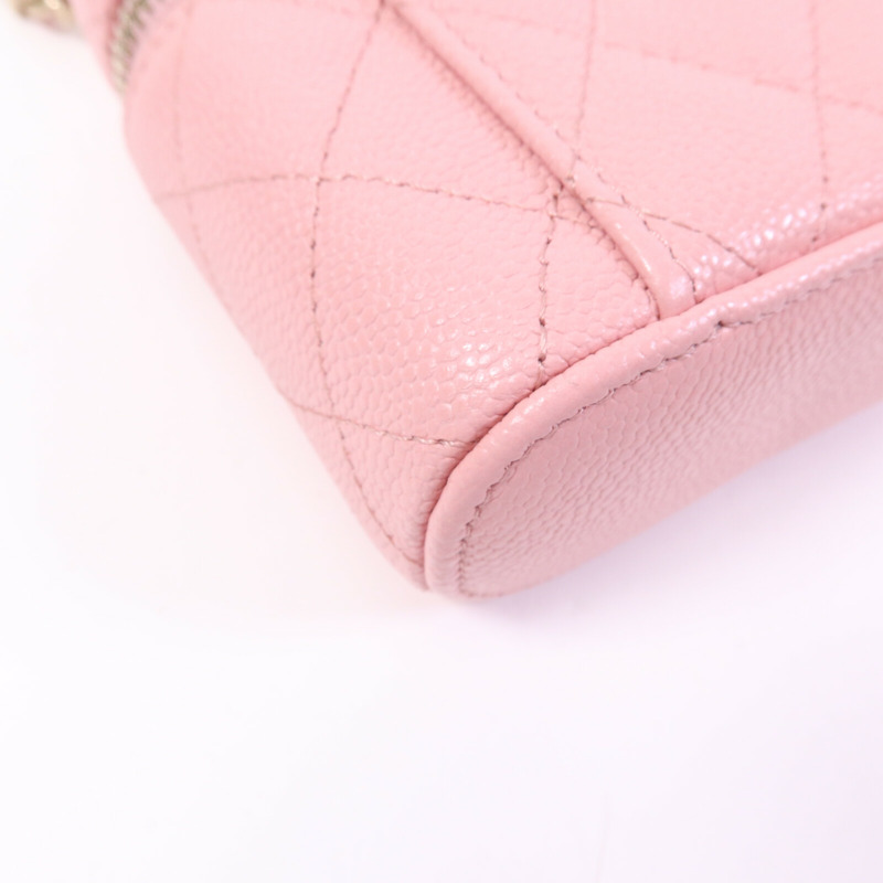 CHANEL 牛皮皮革Mini Vanity Case金扣鏈帶肩背袋-13