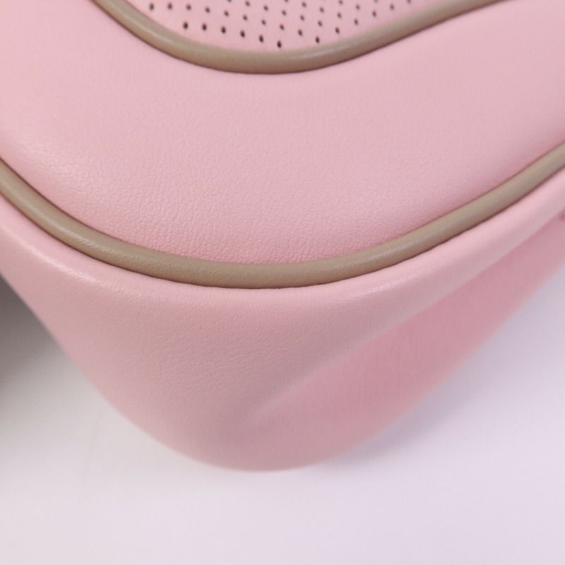 HERMES Swift皮革Mini Berline銀扣肩背袋Argile/Rose Sakura-12