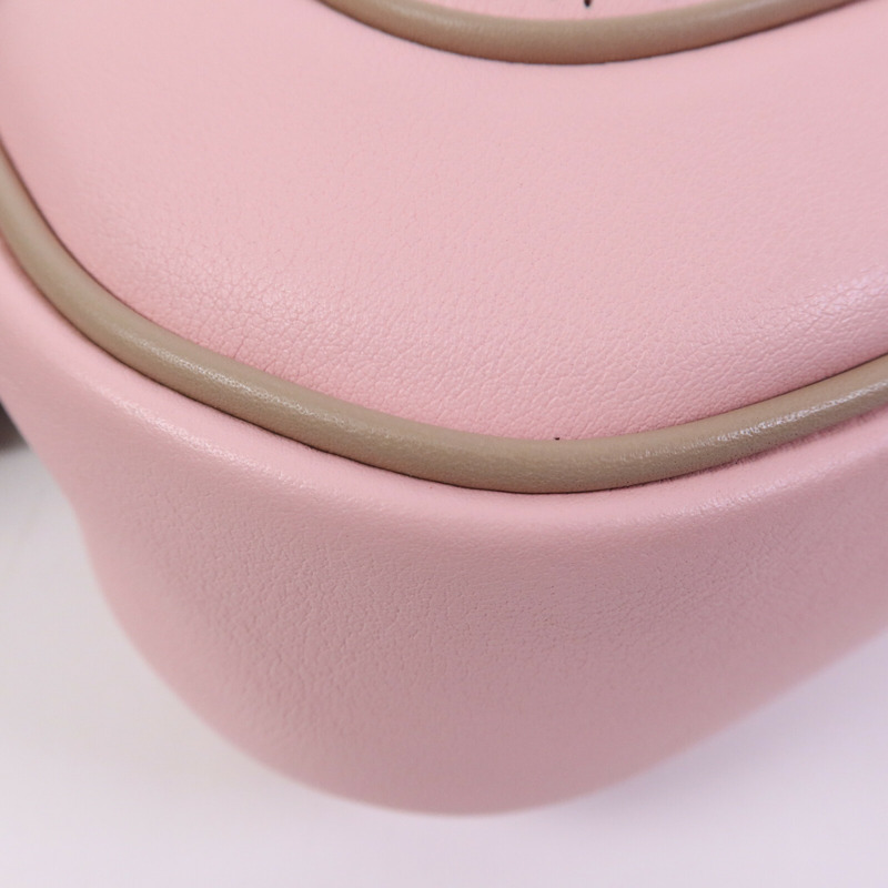 HERMES Swift皮革Mini Berline銀扣肩背袋Argile/Rose Sakura-13