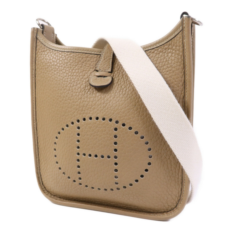 HERMES Clemence皮革Evelyne TPM銀扣肩背袋-2