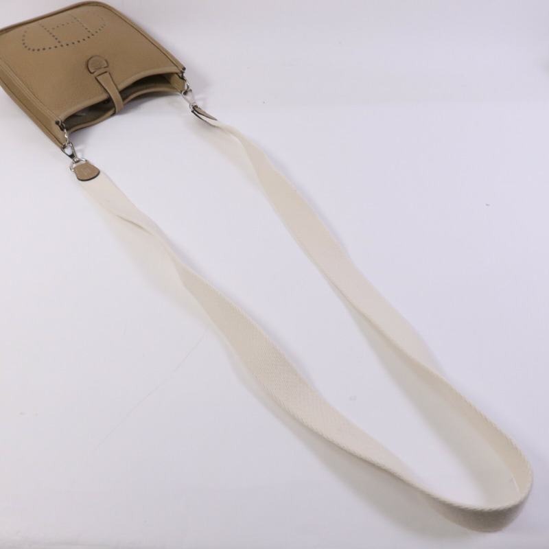 HERMES Clemence皮革Evelyne TPM銀扣肩背袋-8