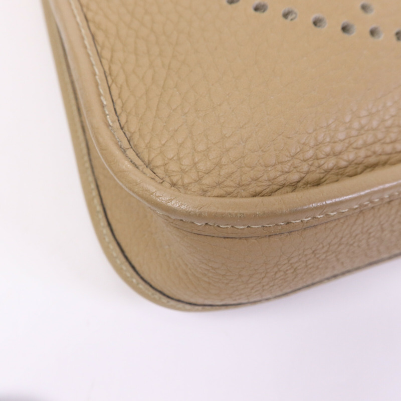 HERMES Clemence皮革Evelyne TPM銀扣肩背袋-11