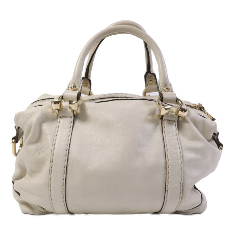 GUCCI 牛皮皮革Boston Bag金扣手挽袋-1