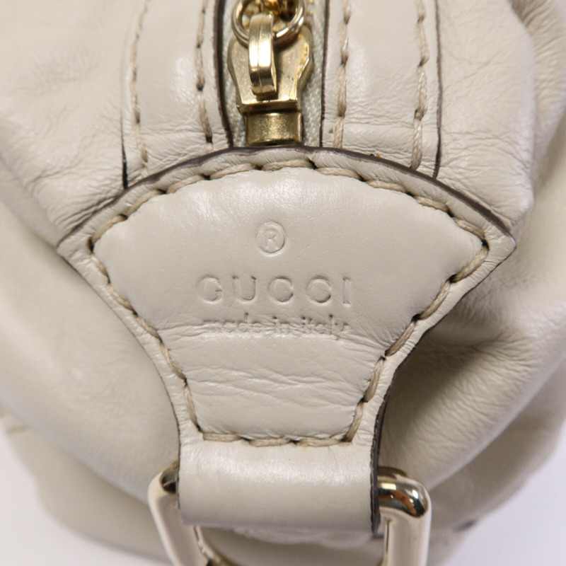 GUCCI 牛皮皮革Boston Bag金扣手挽袋-14