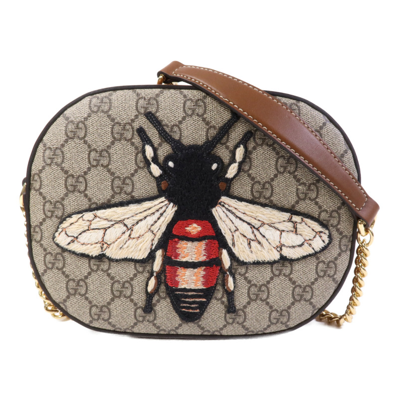 GUCCI 塗層帆布Shoulder Bag金扣肩背袋-0