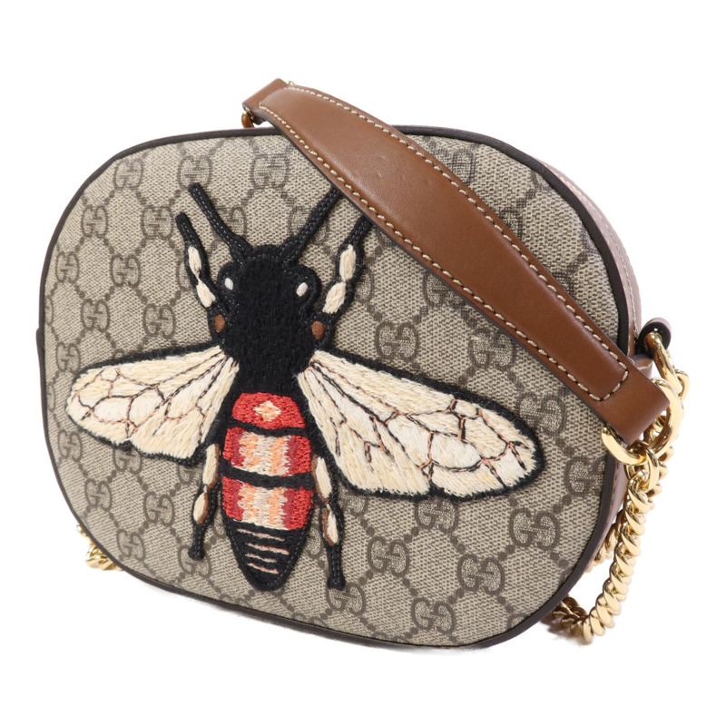 GUCCI 塗層帆布Shoulder Bag金扣肩背袋-2