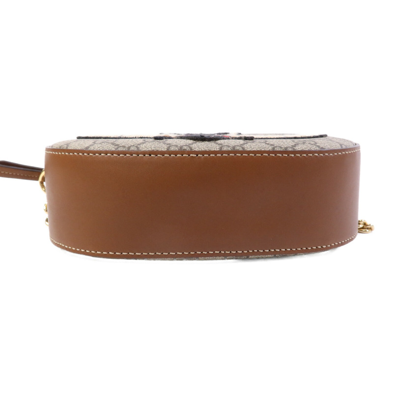 GUCCI 塗層帆布Shoulder Bag金扣肩背袋-3