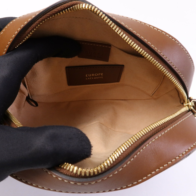 GUCCI 塗層帆布Shoulder Bag金扣肩背袋-4