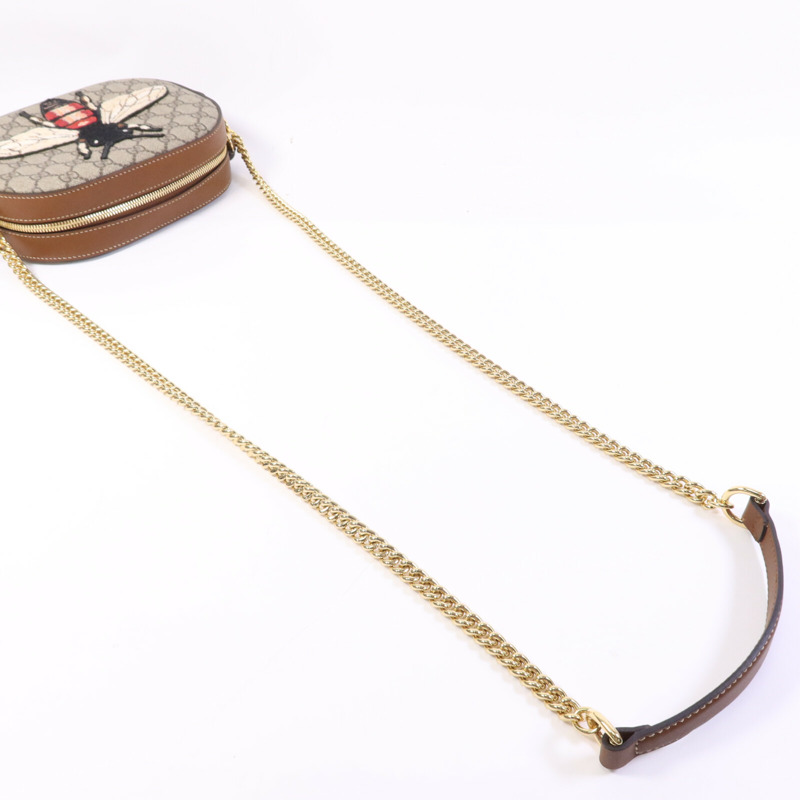 GUCCI 塗層帆布Shoulder Bag金扣肩背袋-8