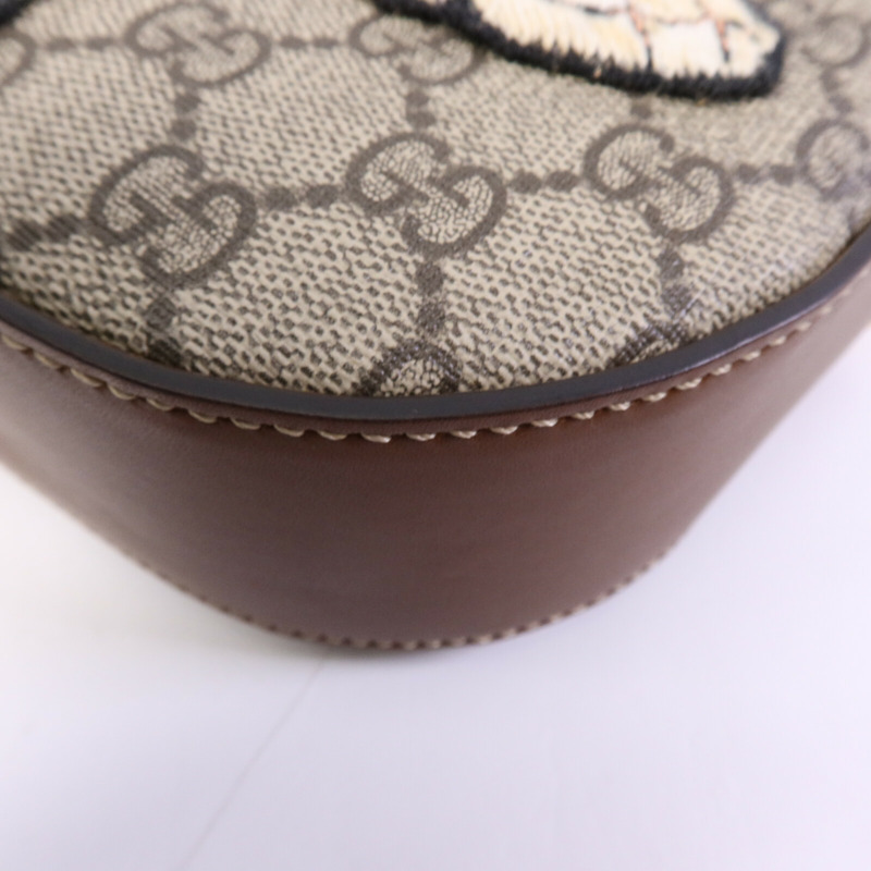 GUCCI 塗層帆布Shoulder Bag金扣肩背袋-10