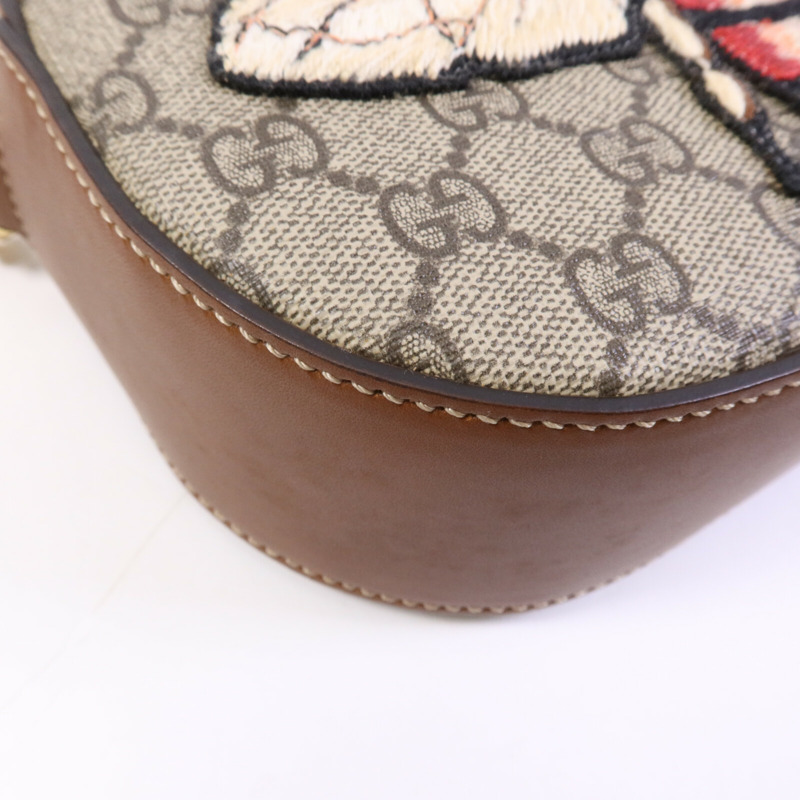 GUCCI 塗層帆布Shoulder Bag金扣肩背袋-11