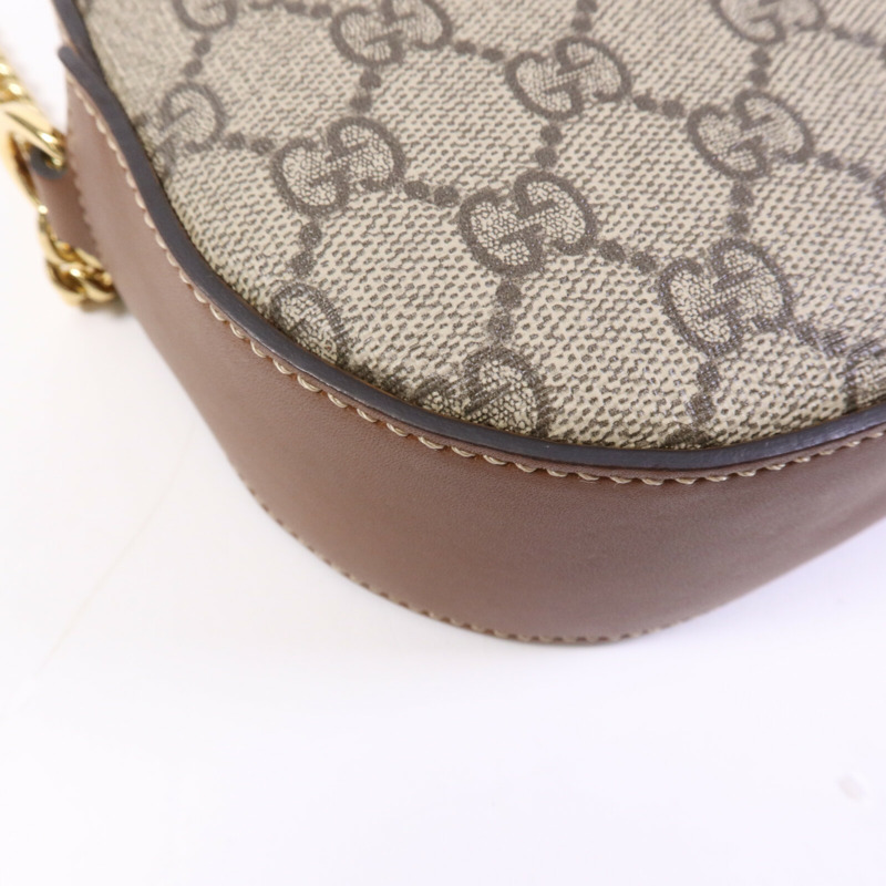 GUCCI 塗層帆布Shoulder Bag金扣肩背袋-13