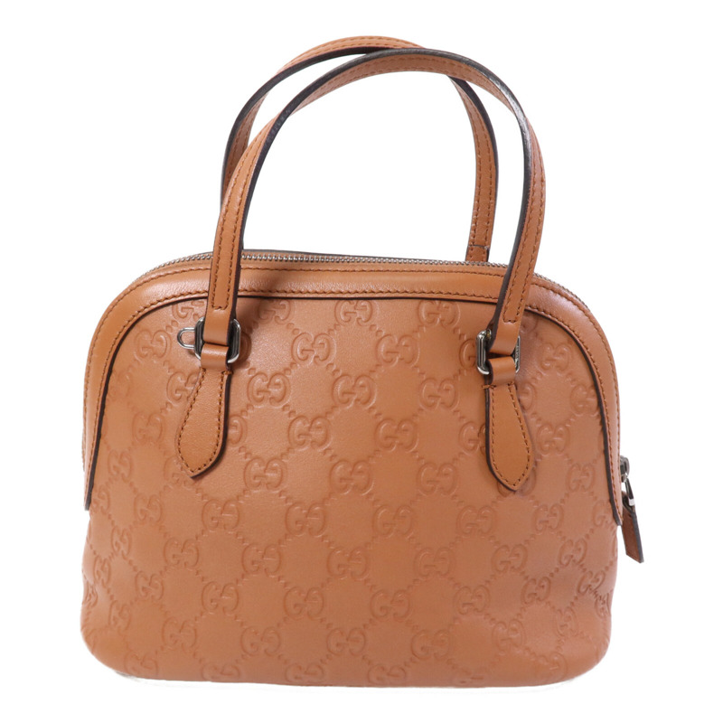 GUCCI 牛皮皮革Shoulder Bag銀扣肩背袋-1