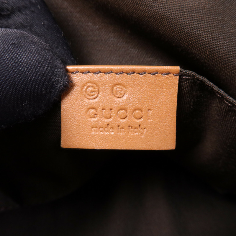 GUCCI 牛皮皮革Shoulder Bag銀扣肩背袋-5