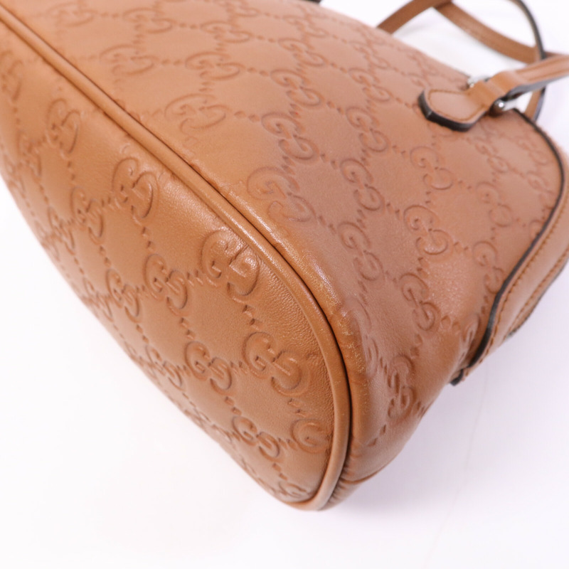 GUCCI 牛皮皮革Shoulder Bag銀扣肩背袋-10