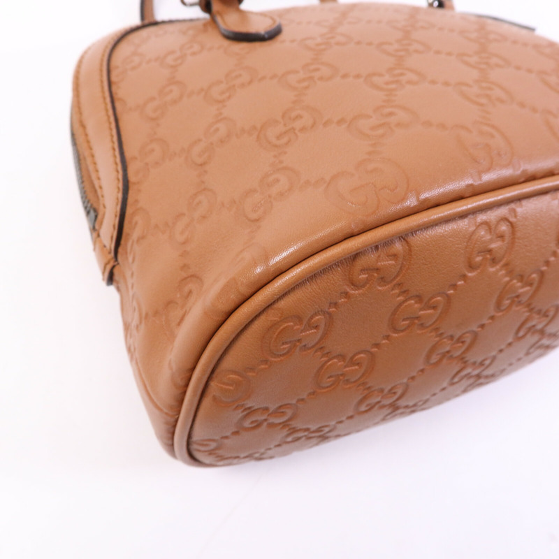 GUCCI 牛皮皮革Shoulder Bag銀扣肩背袋-13