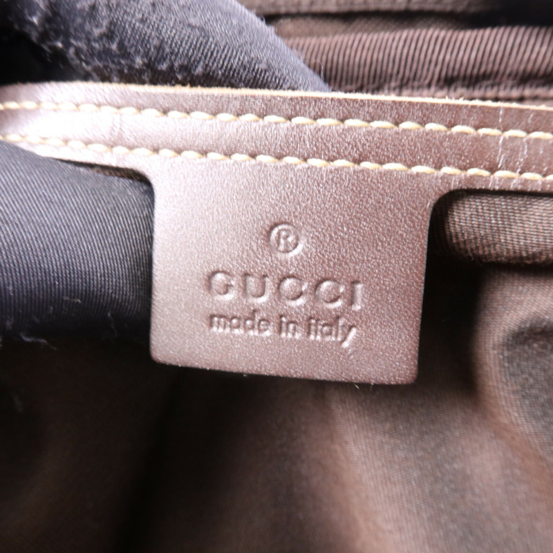 GUCCI 塗層帆布Shoulder Bag金扣肩背袋-5