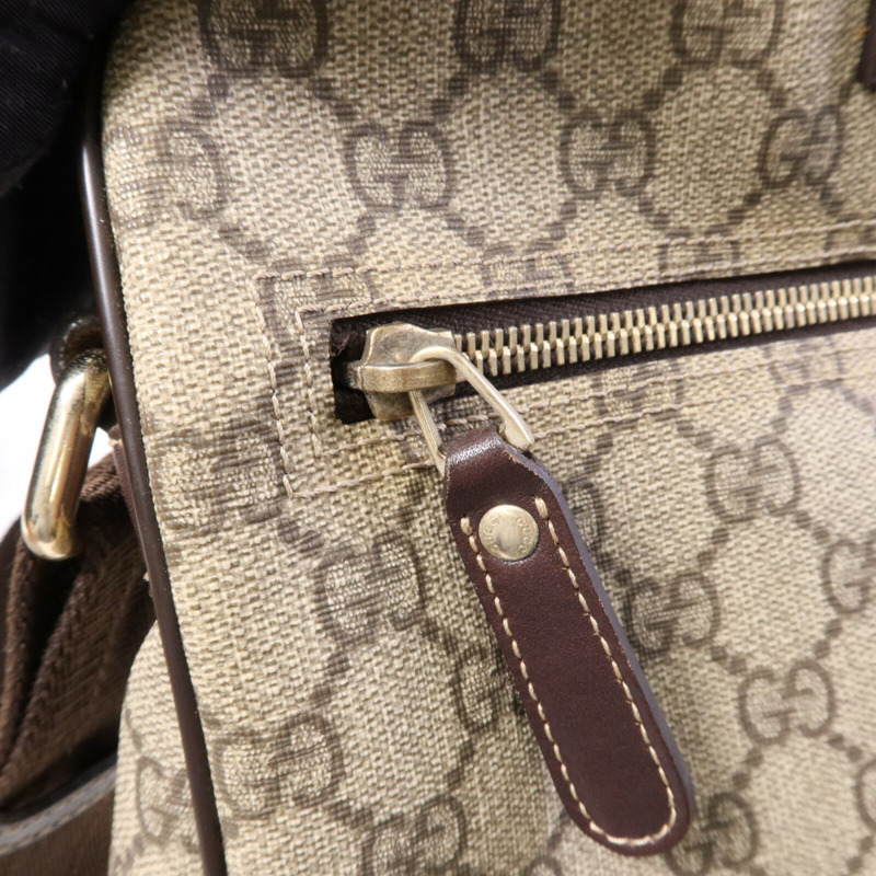 GUCCI 塗層帆布Shoulder Bag金扣肩背袋-7