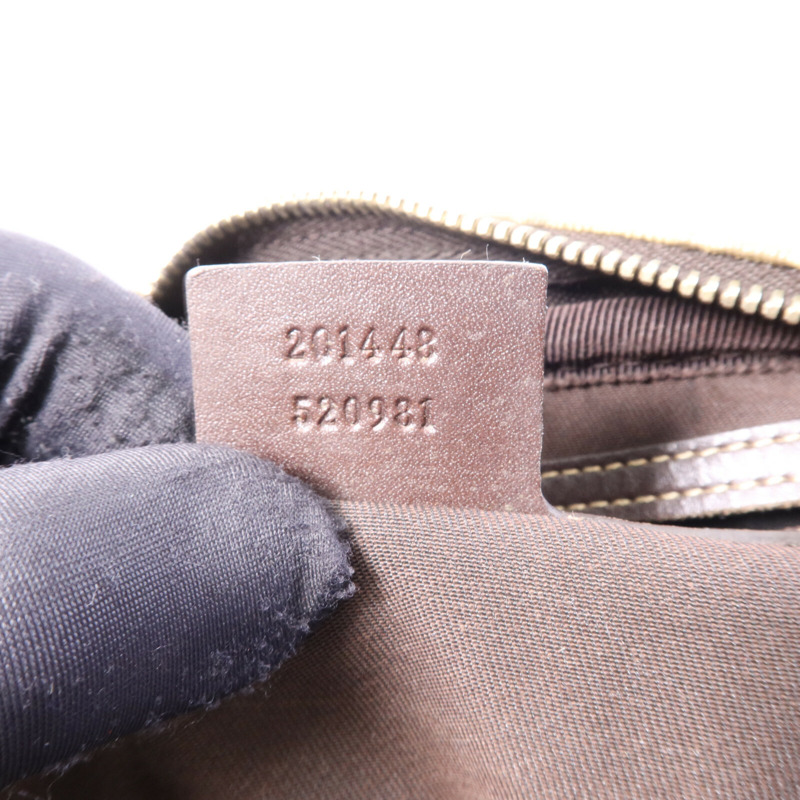 GUCCI 塗層帆布Shoulder Bag金扣肩背袋-8