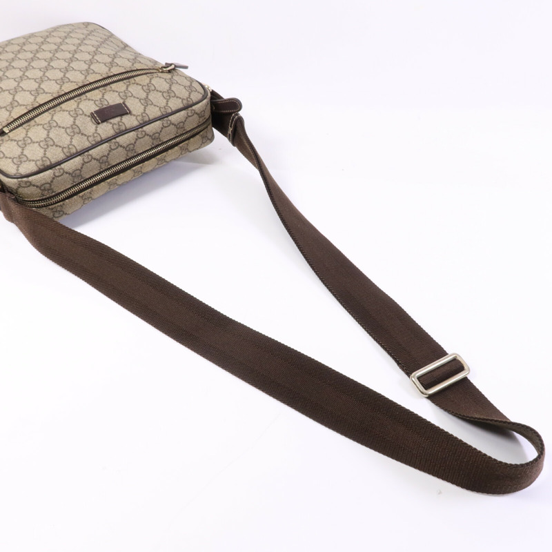 GUCCI 塗層帆布Shoulder Bag金扣肩背袋-9