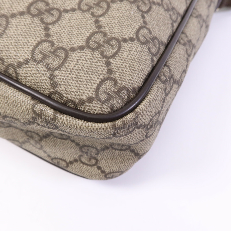 GUCCI 塗層帆布Shoulder Bag金扣肩背袋-10