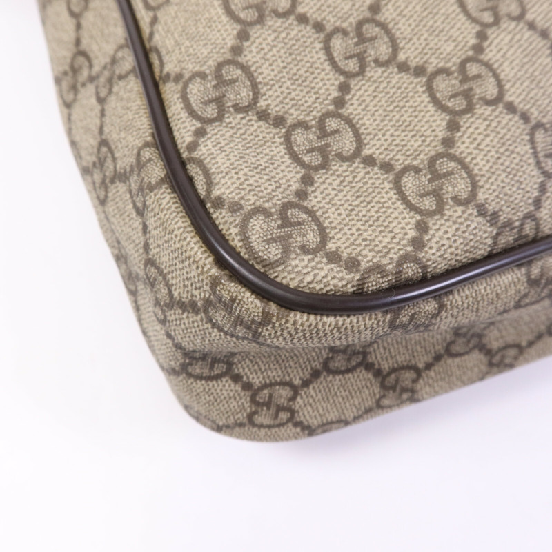 GUCCI 塗層帆布Shoulder Bag金扣肩背袋-11