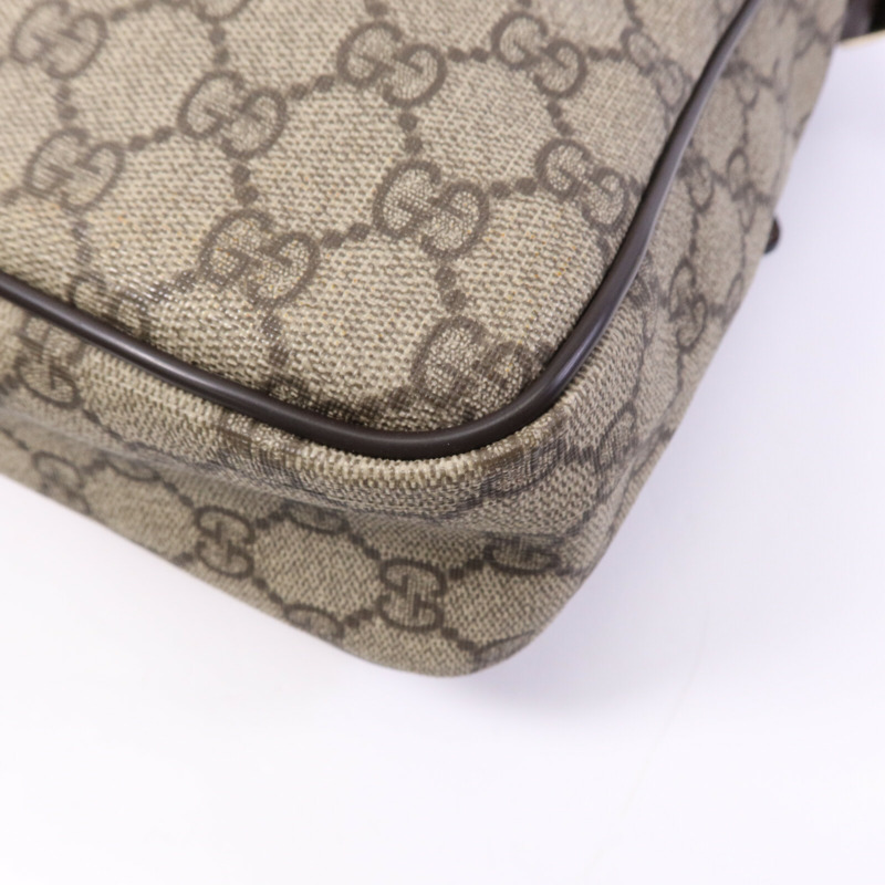 GUCCI 塗層帆布Shoulder Bag金扣肩背袋-12