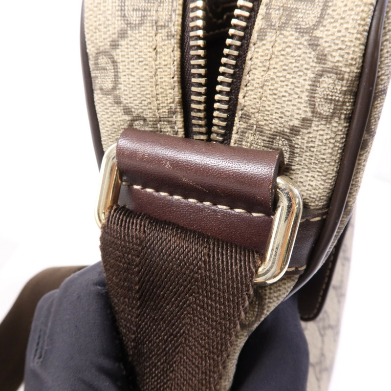 GUCCI 塗層帆布Shoulder Bag金扣肩背袋-17