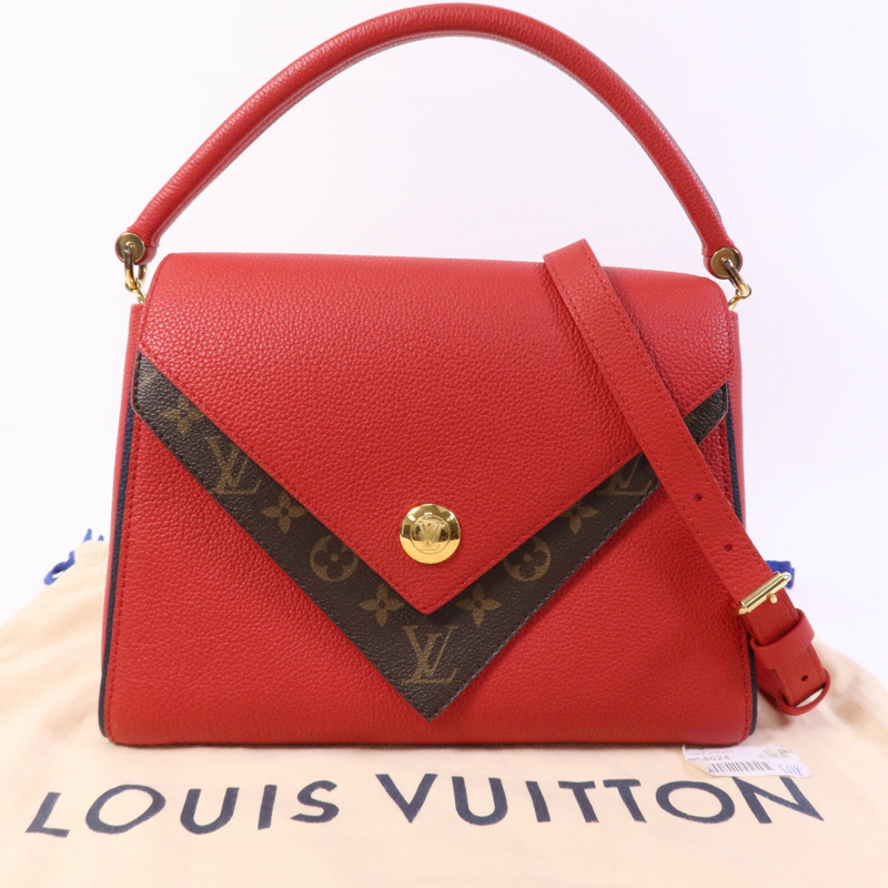 LOUIS VUITTON Monogram Double V金扣手挽肩背兩用袋-8