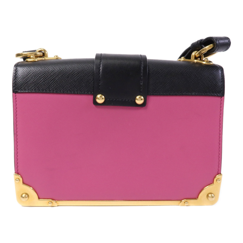 PRADA 牛皮皮革Cahier金扣肩背袋-1