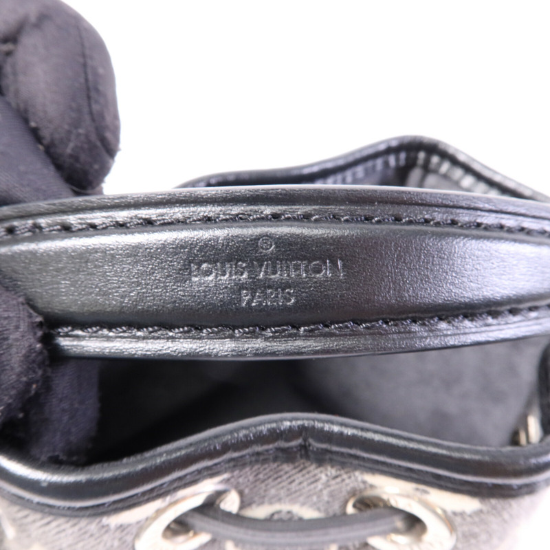 LOUIS VUITTON Jarquard Denim Nano Noe銀扣手挽肩背兩用袋-5