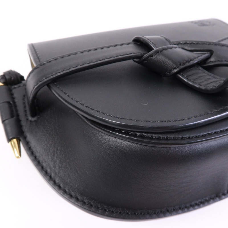 LOEWE 牛皮皮革Mini Gate Dual金扣肩背袋-10