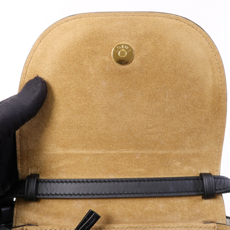 LOEWE 牛皮皮革Mini Gate Dual金扣肩背袋-14