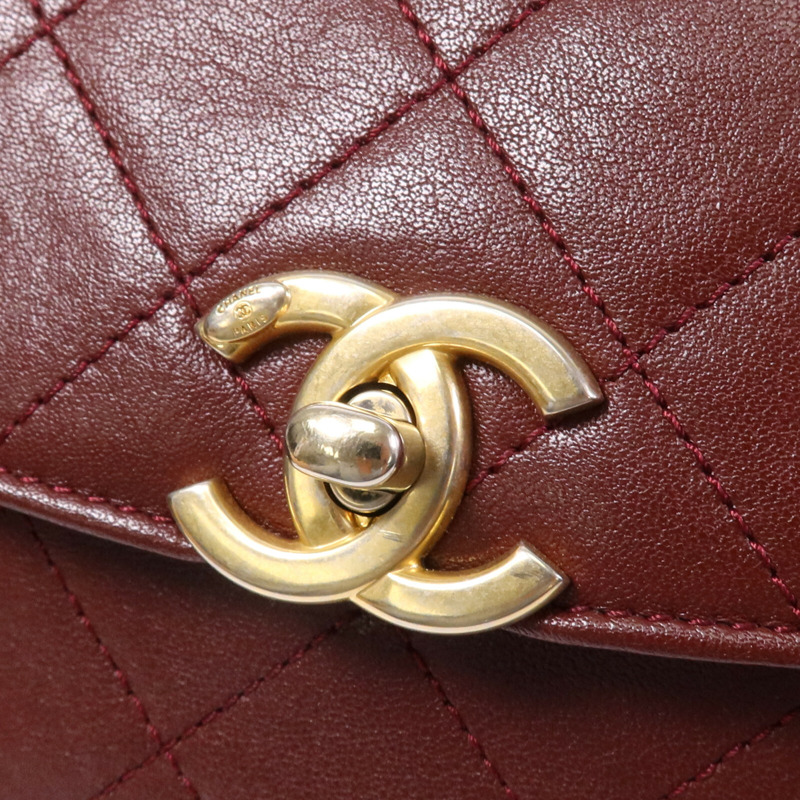 CHANEL 牛皮皮革Chain Shoulder Bag金扣鏈帶肩背袋-6