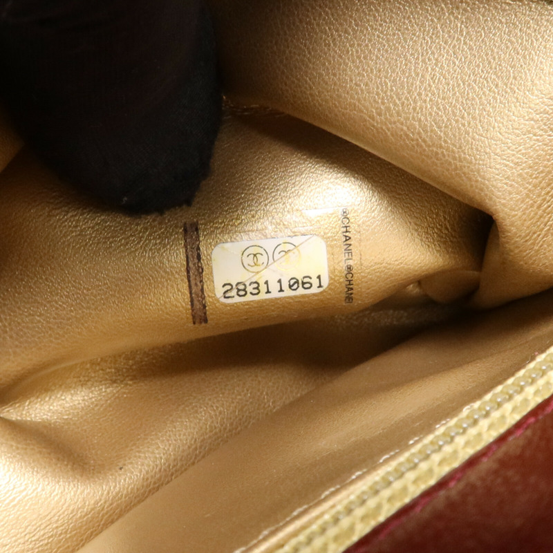 CHANEL 牛皮皮革Chain Shoulder Bag金扣鏈帶肩背袋-7