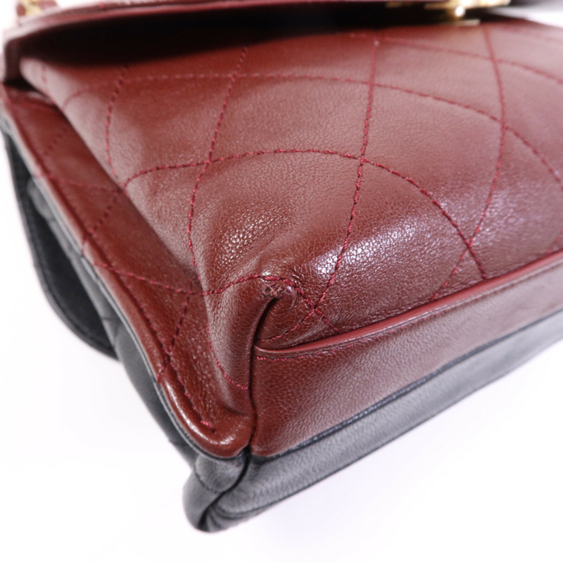 CHANEL 牛皮皮革Chain Shoulder Bag金扣鏈帶肩背袋-11