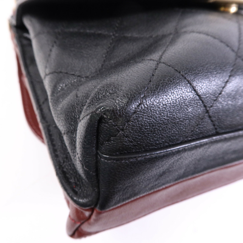 CHANEL 牛皮皮革Chain Shoulder Bag金扣鏈帶肩背袋-13