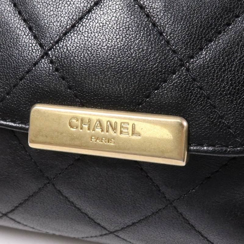 CHANEL 牛皮皮革Chain Shoulder Bag金扣鏈帶肩背袋-16